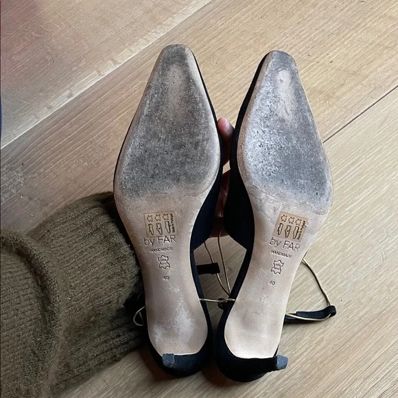 BY FAR Black Mules with Gold Accents - Picture 4 of 4